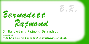 bernadett rajmond business card